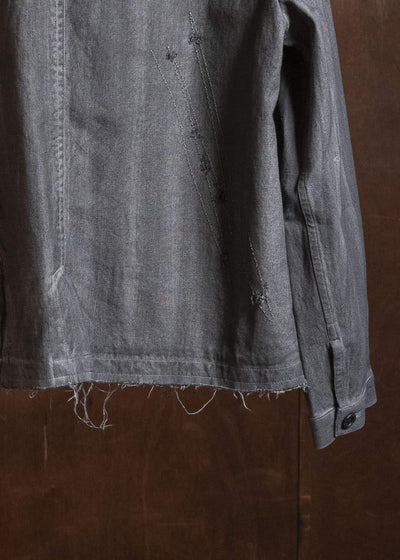 Professor.E AGED WORK JKT COLD DYED GREY 26SS-PE-JKT-03
