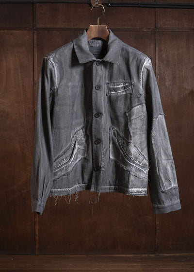 Professor.E AGED WORK JKT COLD DYED GREY 26SS-PE-JKT-03