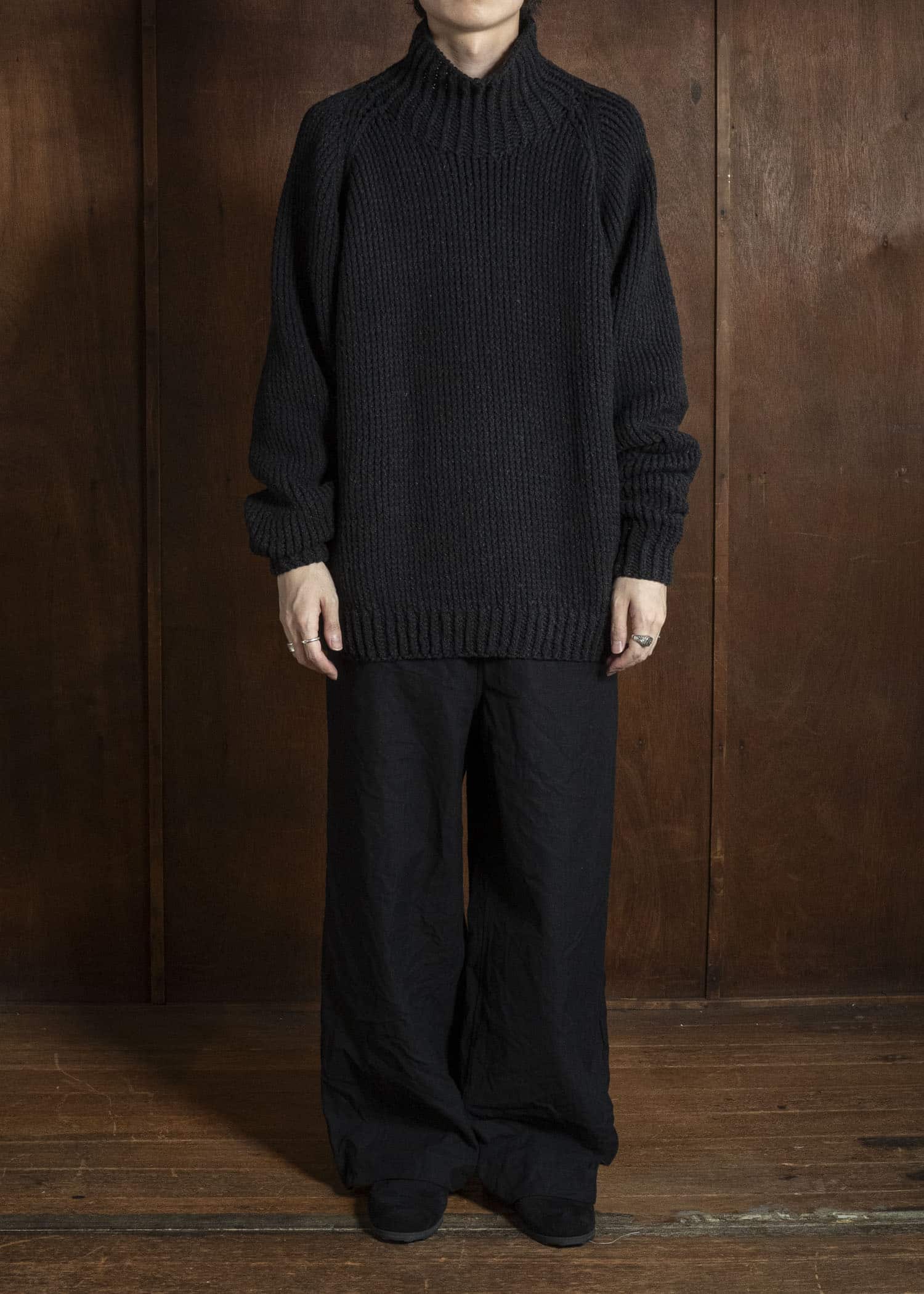 unkruid five pockets black herringbone