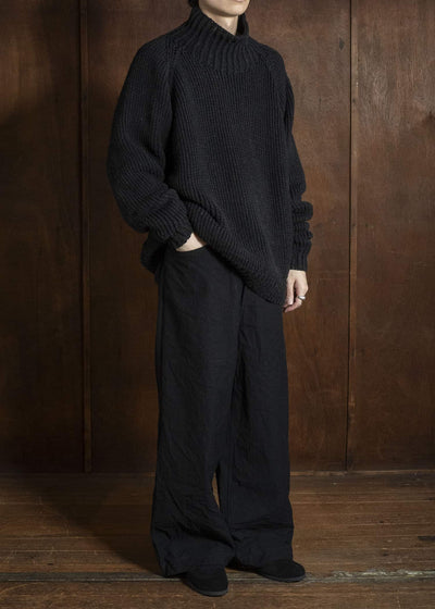unkruid five pockets black herringbone