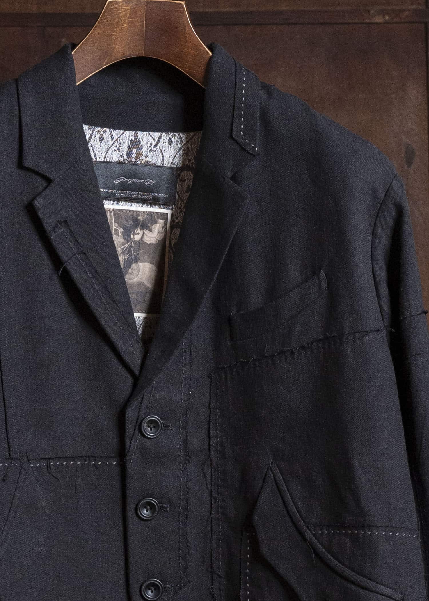 Professor.E PATCHWORK BLAZER BLACK 26SS-PE-JKT-02