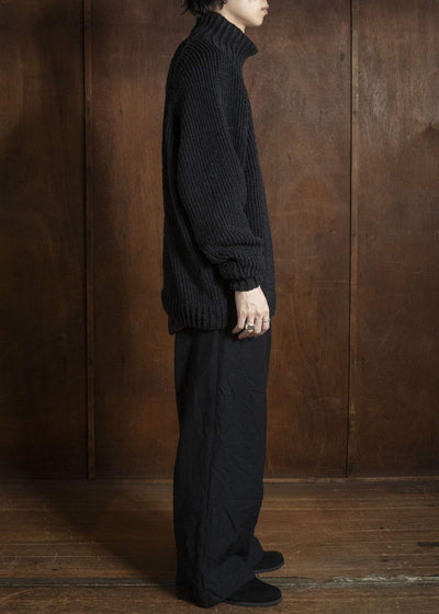 unkruid five pockets black herringbone