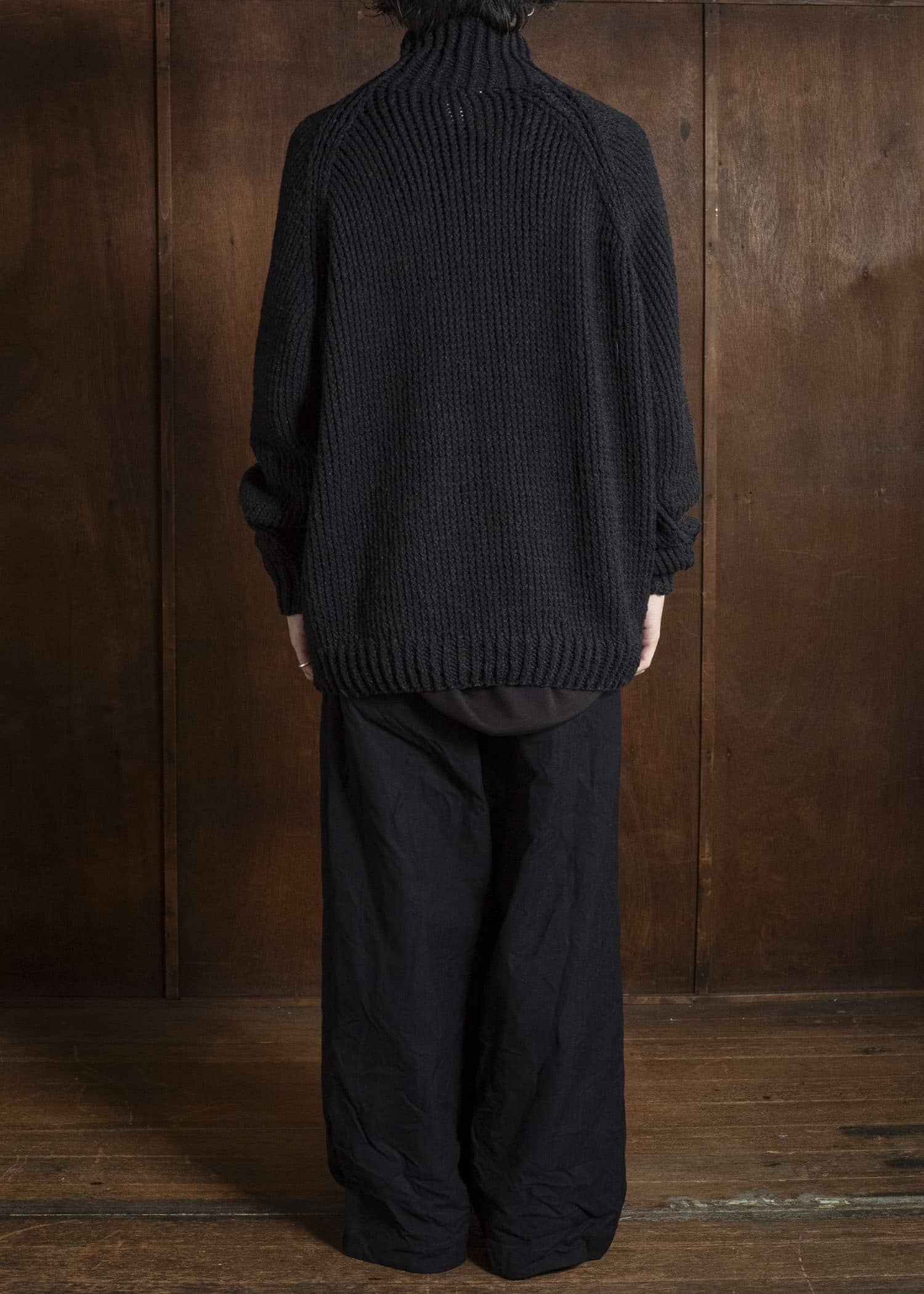 unkruid five pockets black herringbone
