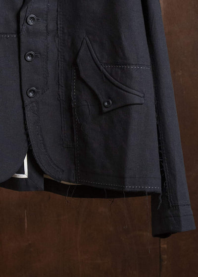 Professor.E PATCHWORK BLAZER BLACK 26SS-PE-JKT-02