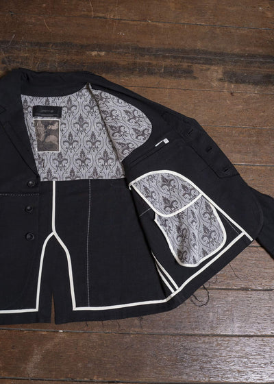 Professor.E PATCHWORK BLAZER BLACK 26SS-PE-JKT-02