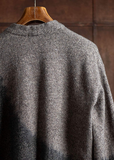 SUZUSAN Wool Cotton Jersey Front Button Cardigan 2064WC-306 Boushi Shibori ""Dot""