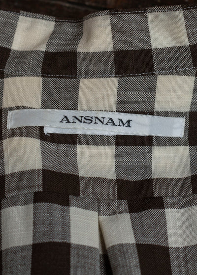 ANSNAM I am dork Cotton Check Summer Shirt