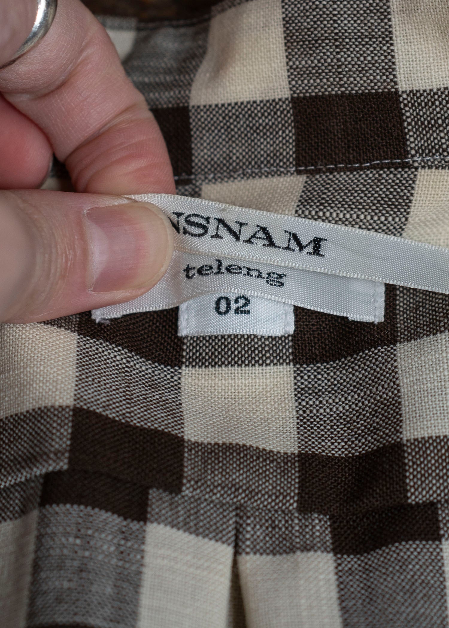 ANSNAM I am dork Cotton Check Summer Shirt