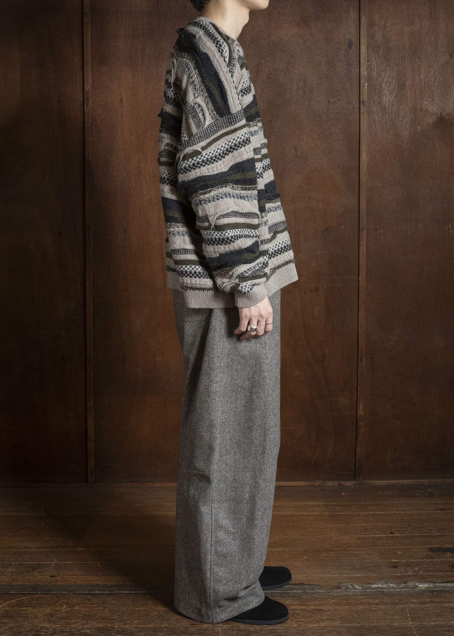 unkruid deep reading grey herringbone fine loden