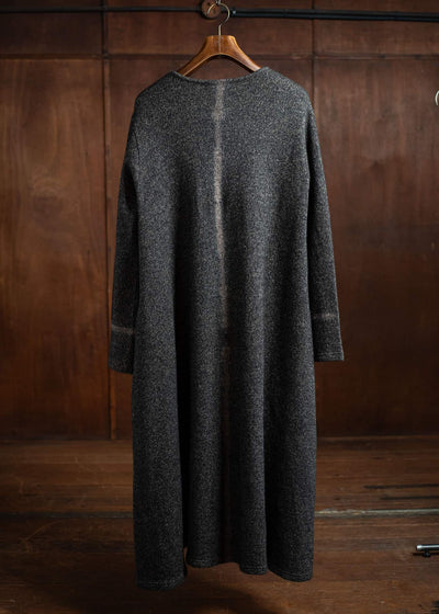 SUZUSAN Wool Cotton Jersey Crew Neck Dress 7034WC-551 Boujime Shibori ""Line""