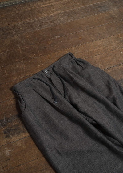 Gathering Textiles Farmer Pants Handwoven Wool , Himalayan Hoothills , Black And Grey Yarn FAP01-HW-BK