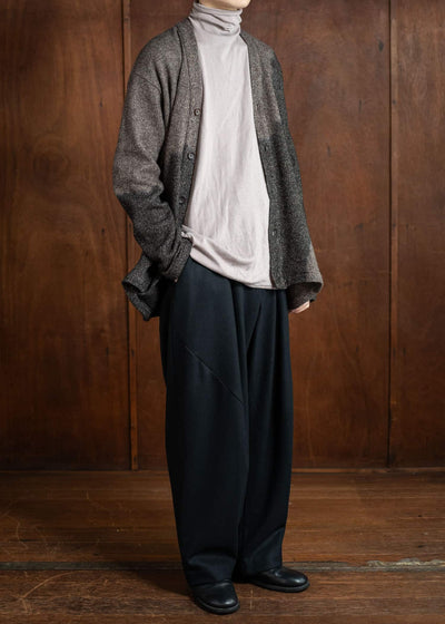 SUZUSAN Wool Cotton Jersey Front Button Cardigan 2064WC-306 Boushi Shibori ""Dot""