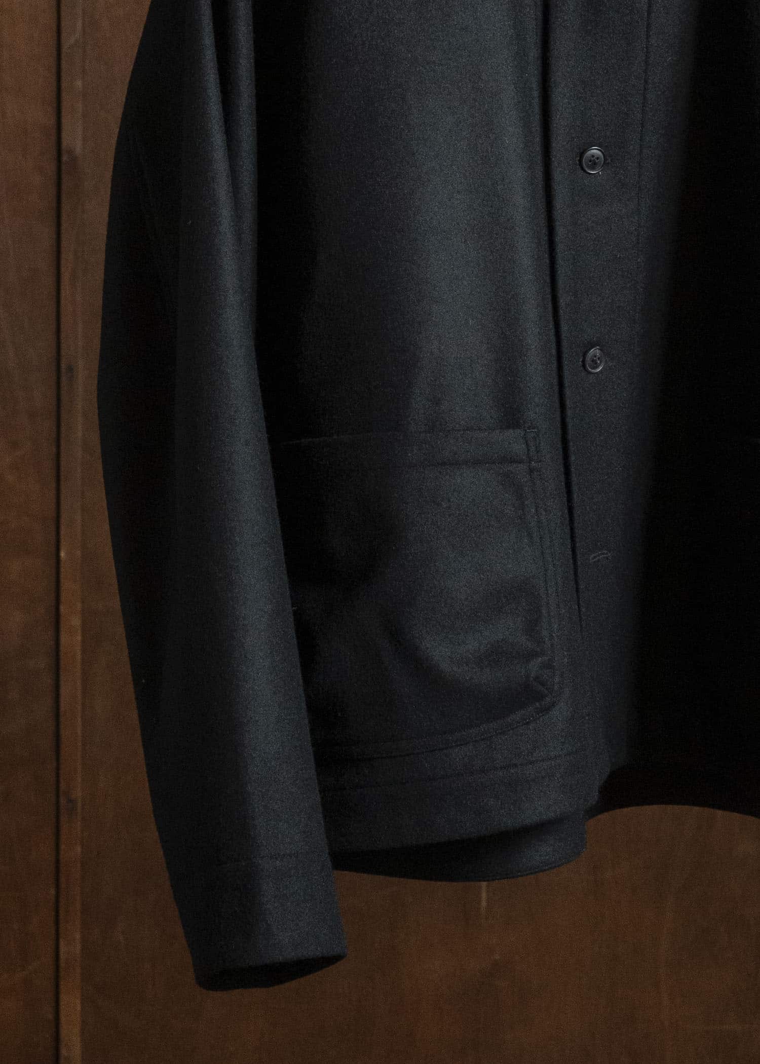 unkruid pickers shirt black fine loden