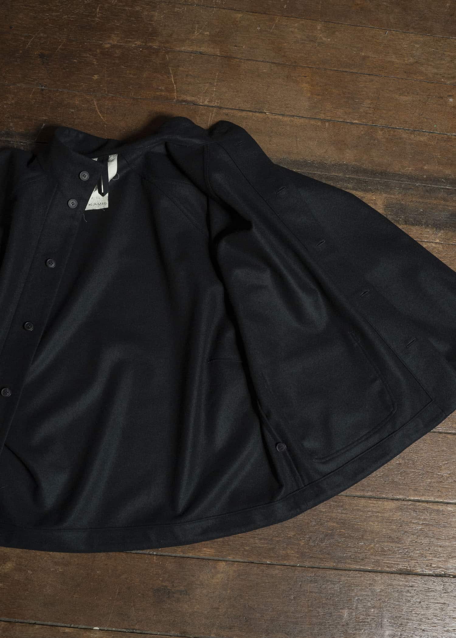 unkruid pickers shirt black fine loden