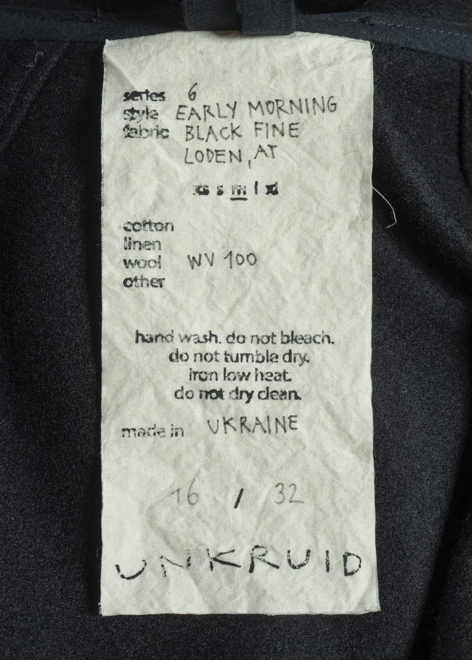 unkruid early mornig black fine loden