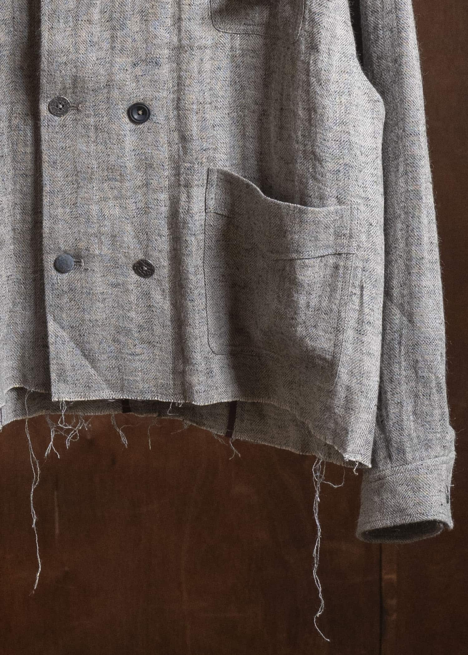 Professor.E LINEN DB JKT GREY 26SS-FM-JKT-03