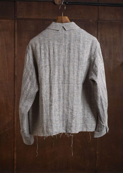 Professor.E LINEN DB JKT GREY 26SS-FM-JKT-03