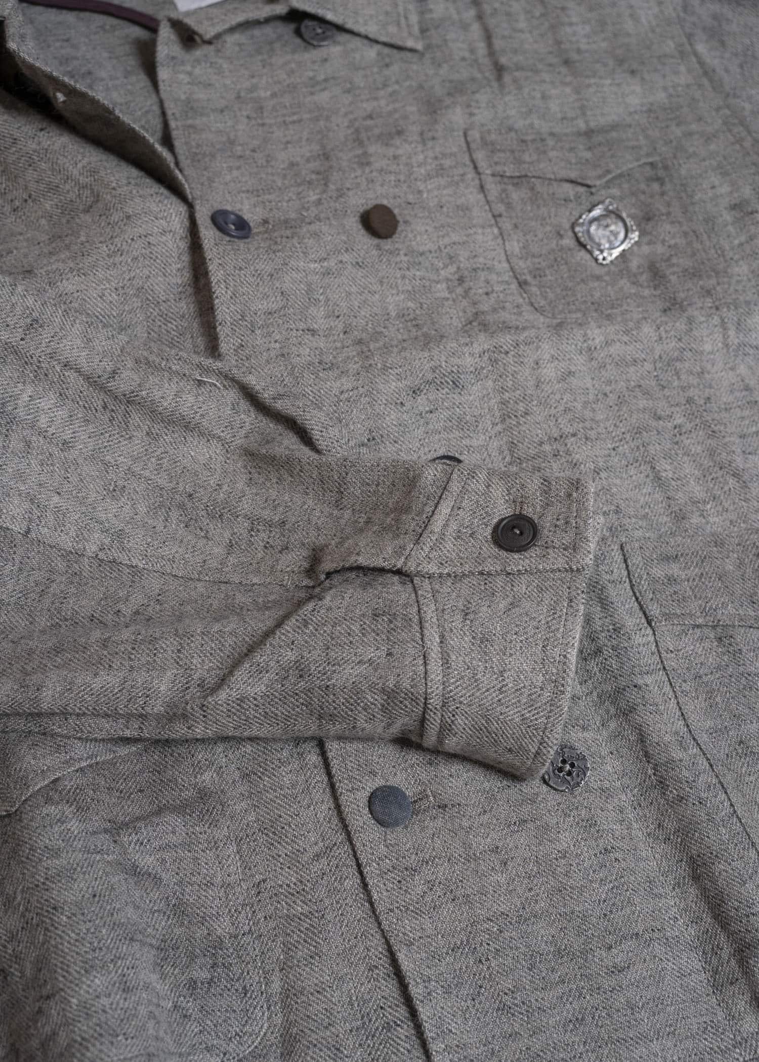 Professor.E LINEN DB JKT GREY 26SS-FM-JKT-03