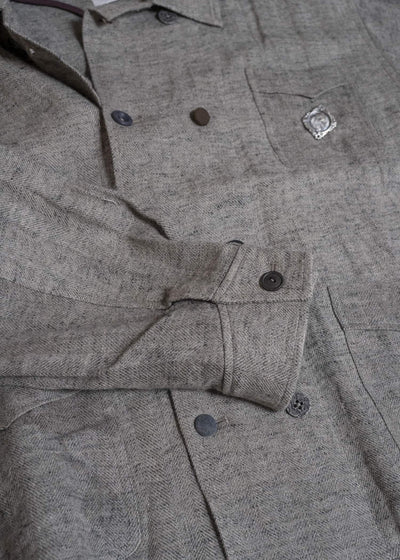 Professor.E LINEN DB JKT GREY 26SS-FM-JKT-03