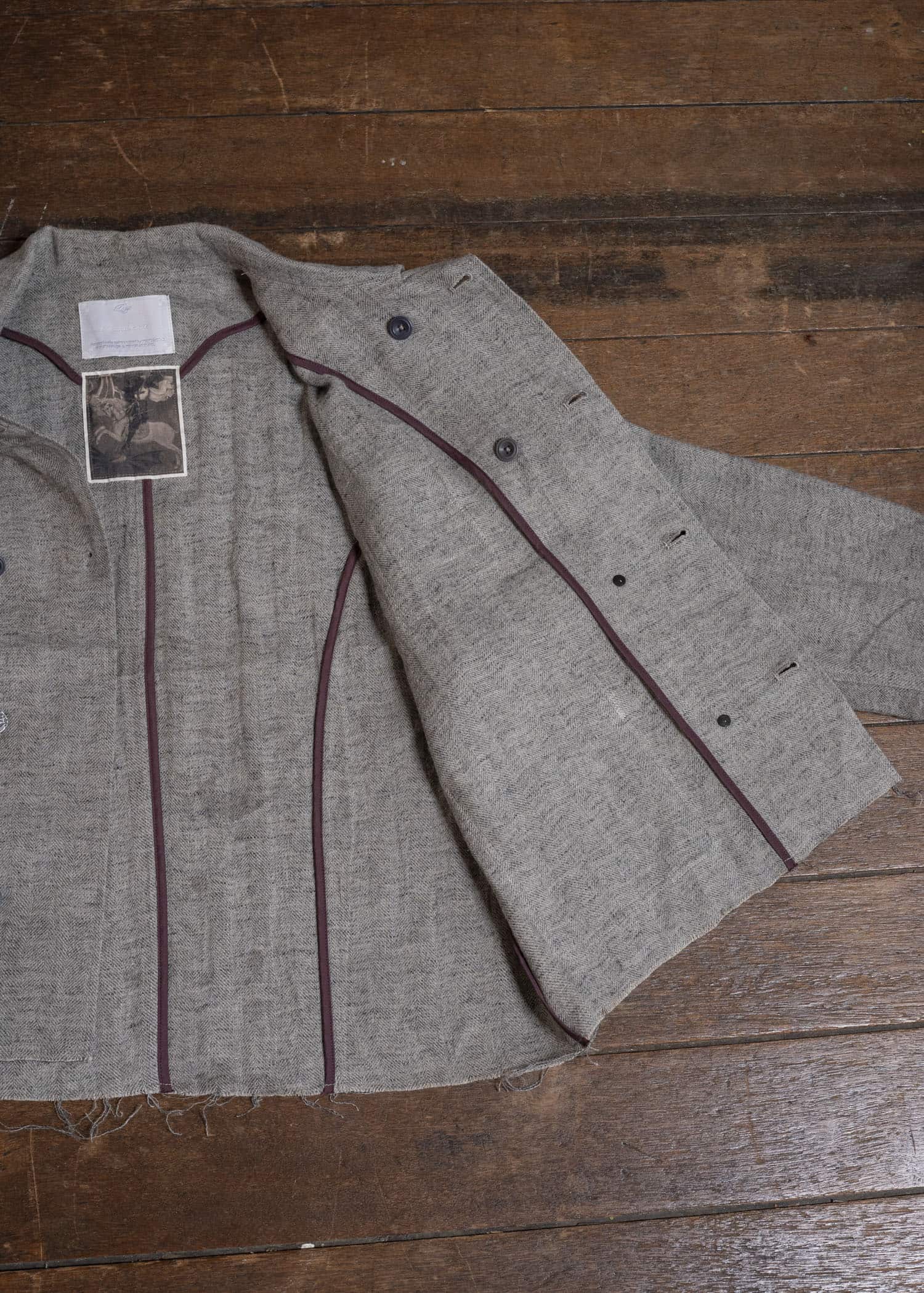 Professor.E LINEN DB JKT GREY 26SS-FM-JKT-03