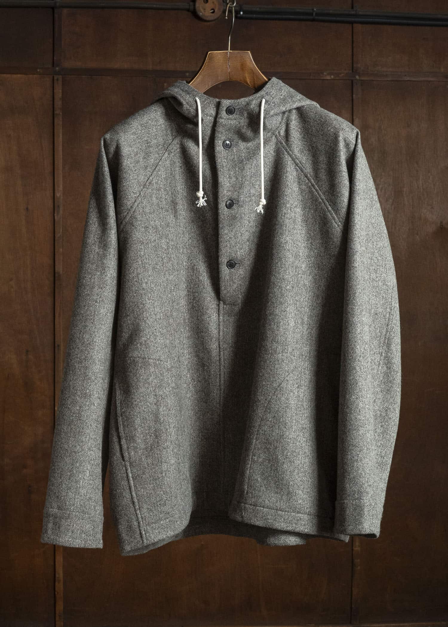 unkruid early mornig grey herringbone fine loden