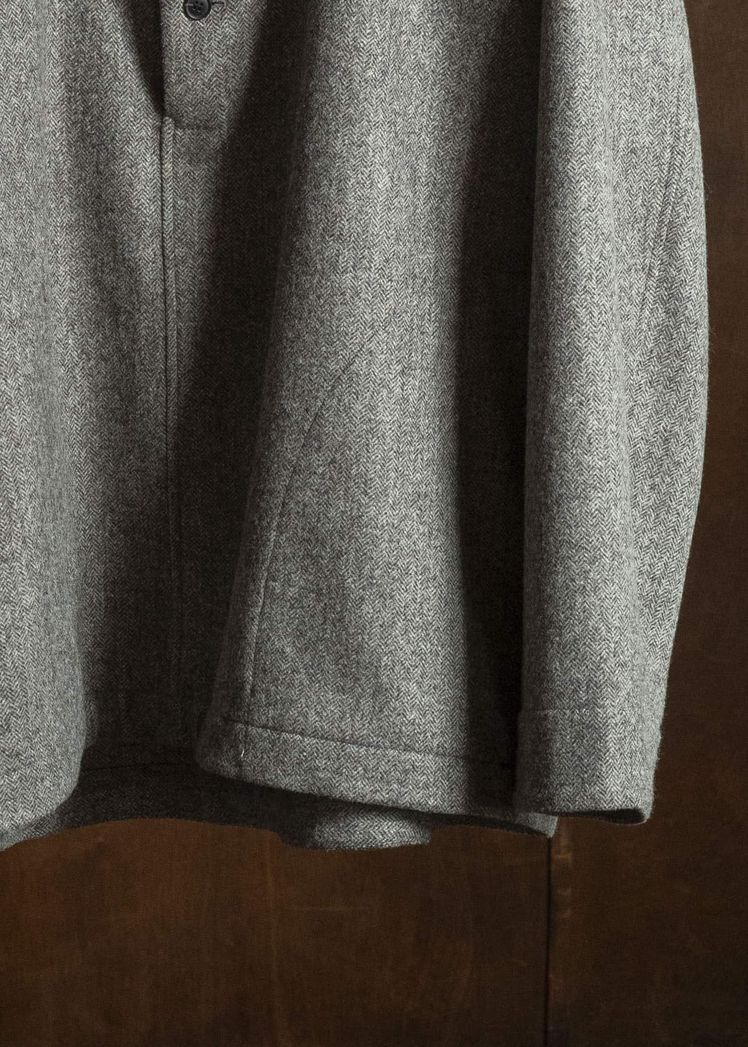 unkruid early mornig grey herringbone fine loden