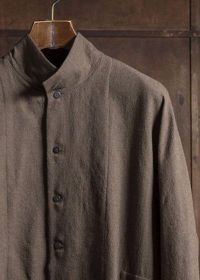 Jurgen Lehl Wool Thin Fabric Shirt JO554FBM653 #95: Dark Brown