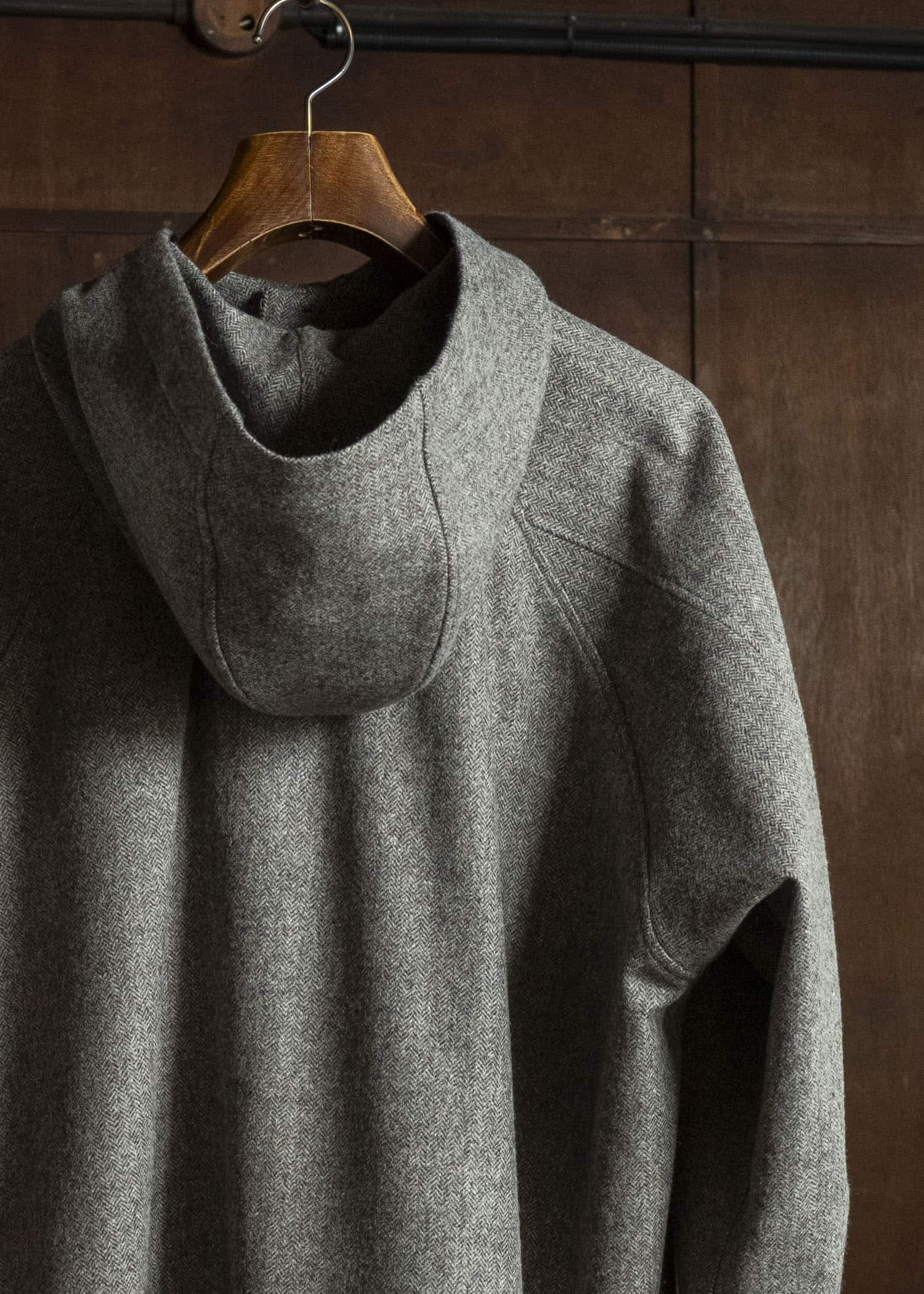 unkruid early mornig grey herringbone fine loden