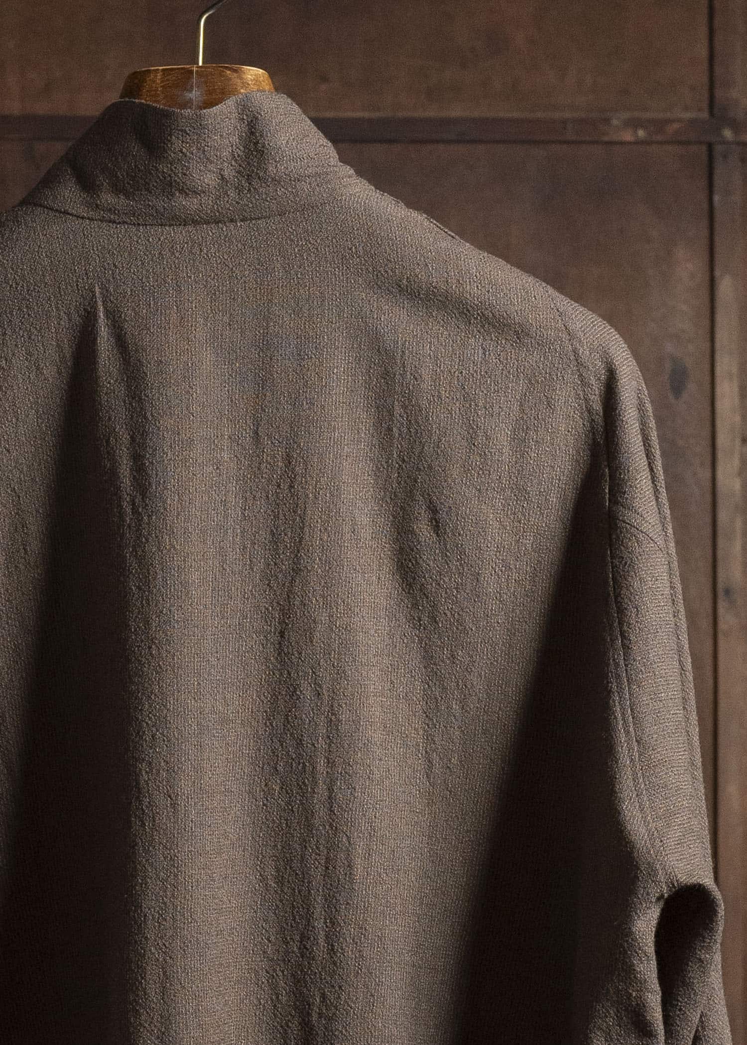 Jurgen Lehl ウール平薄手布帛シャツ JO554FBM653 #95:焦茶