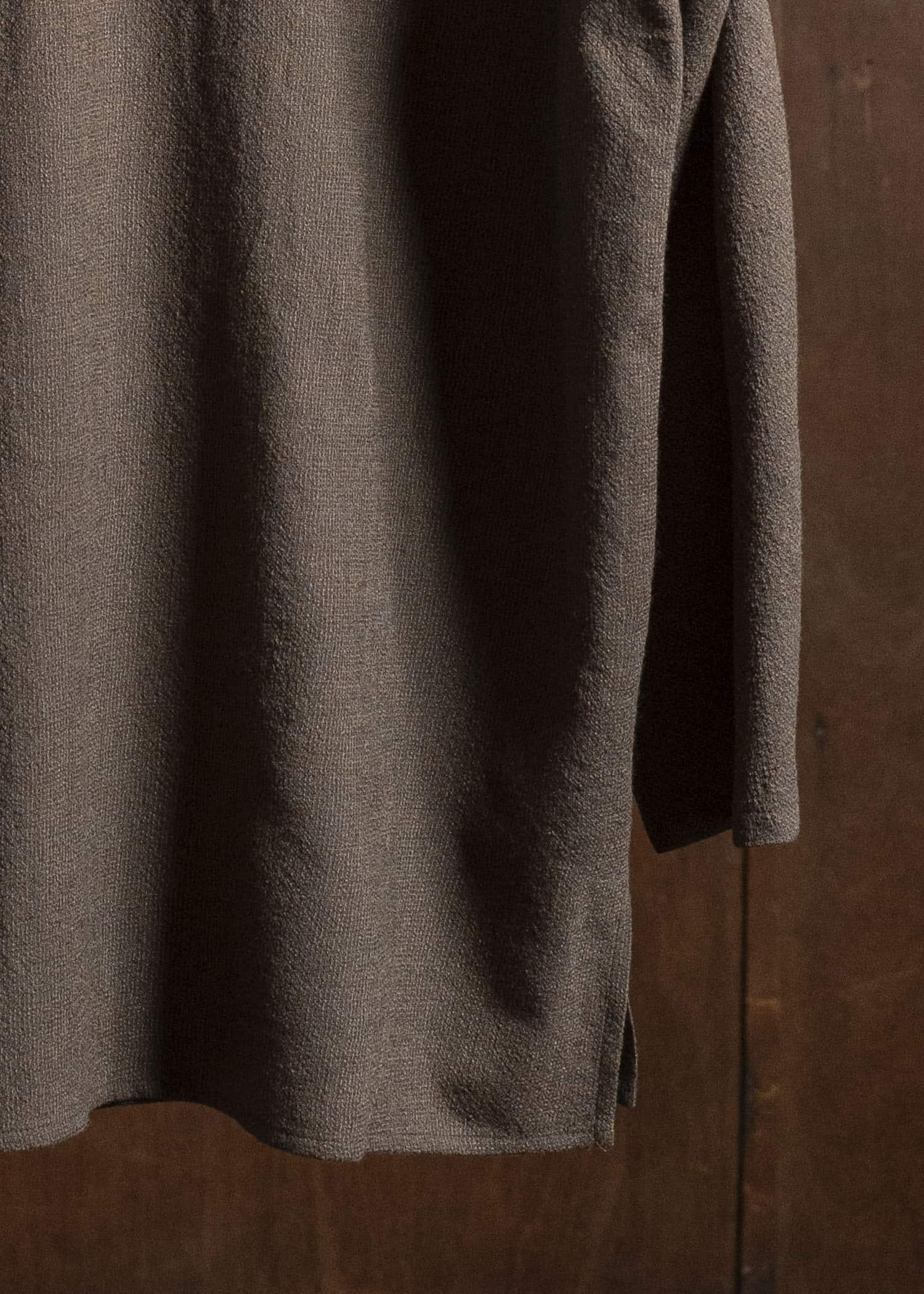 Jurgen Lehl ウール平薄手布帛シャツ JO554FBM653 #95:焦茶