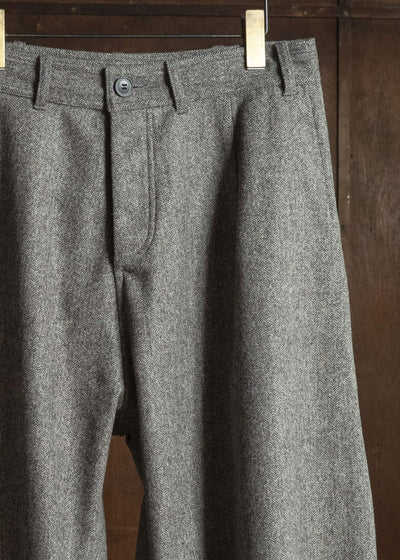 unkruid new baggy grey herringbone fine loden