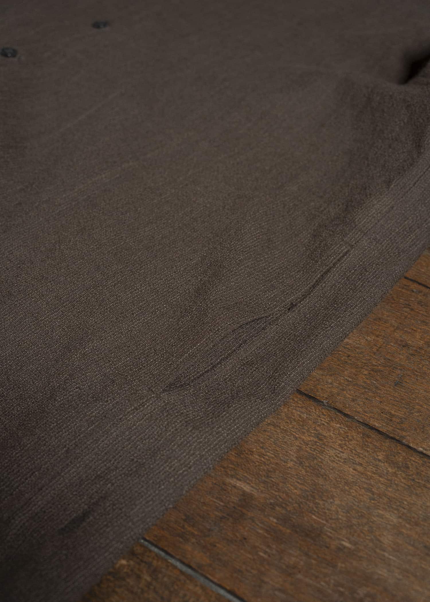 Jurgen Lehl ウール平薄手布帛シャツ JO554FBM653 #95:焦茶