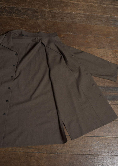 Jurgen Lehl Wool Thin Fabric Shirt JO554FBM653 #95: Dark Brown