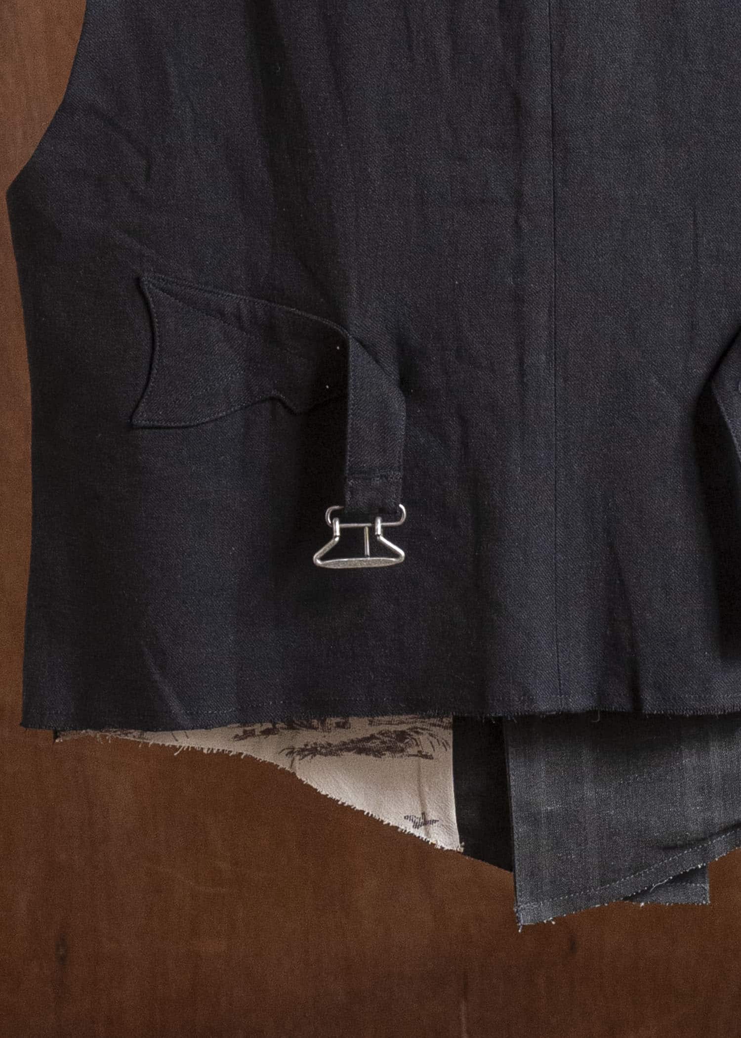 Professor.E DOUBLE BREASTED WAISTCOAT BLACK 26SS-FM-VST-01
