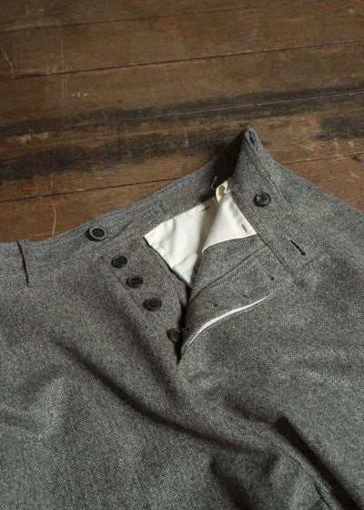 unkruid new baggy grey herringbone fine loden