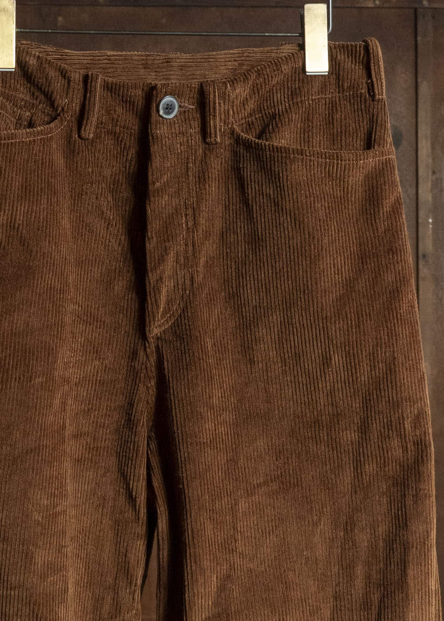 unkruid five pockets brown heavy corduroy
