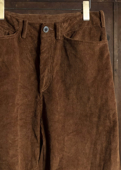 unkruid five pockets brown heavy corduroy