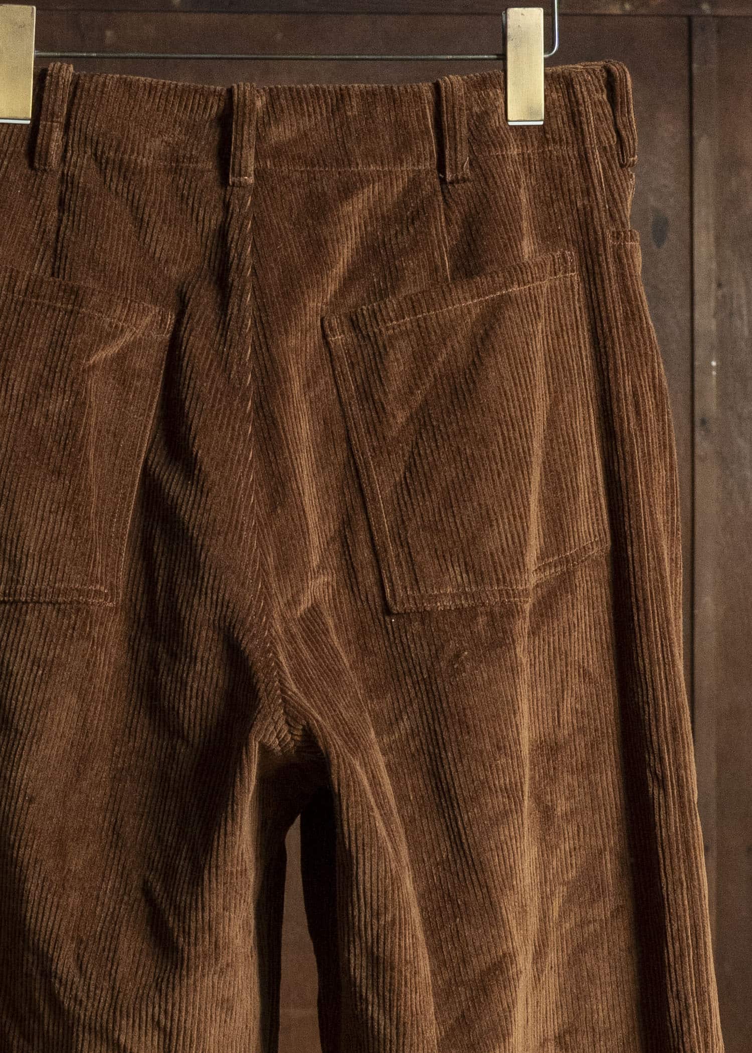 unkruid five pockets brown heavy corduroy