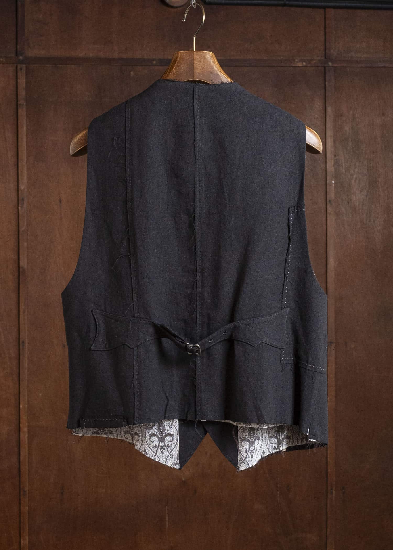 Professor.E PATCHWORK WAISTCOAT BLACK 26SS-PE-VST-01