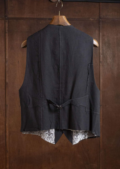 Professor.E PATCHWORK WAISTCOAT BLACK 26SS-PE-VST-01
