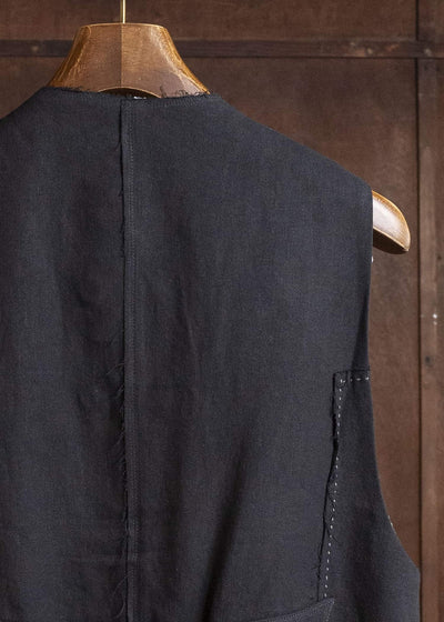 Professor.E PATCHWORK WAISTCOAT BLACK 26SS-PE-VST-01