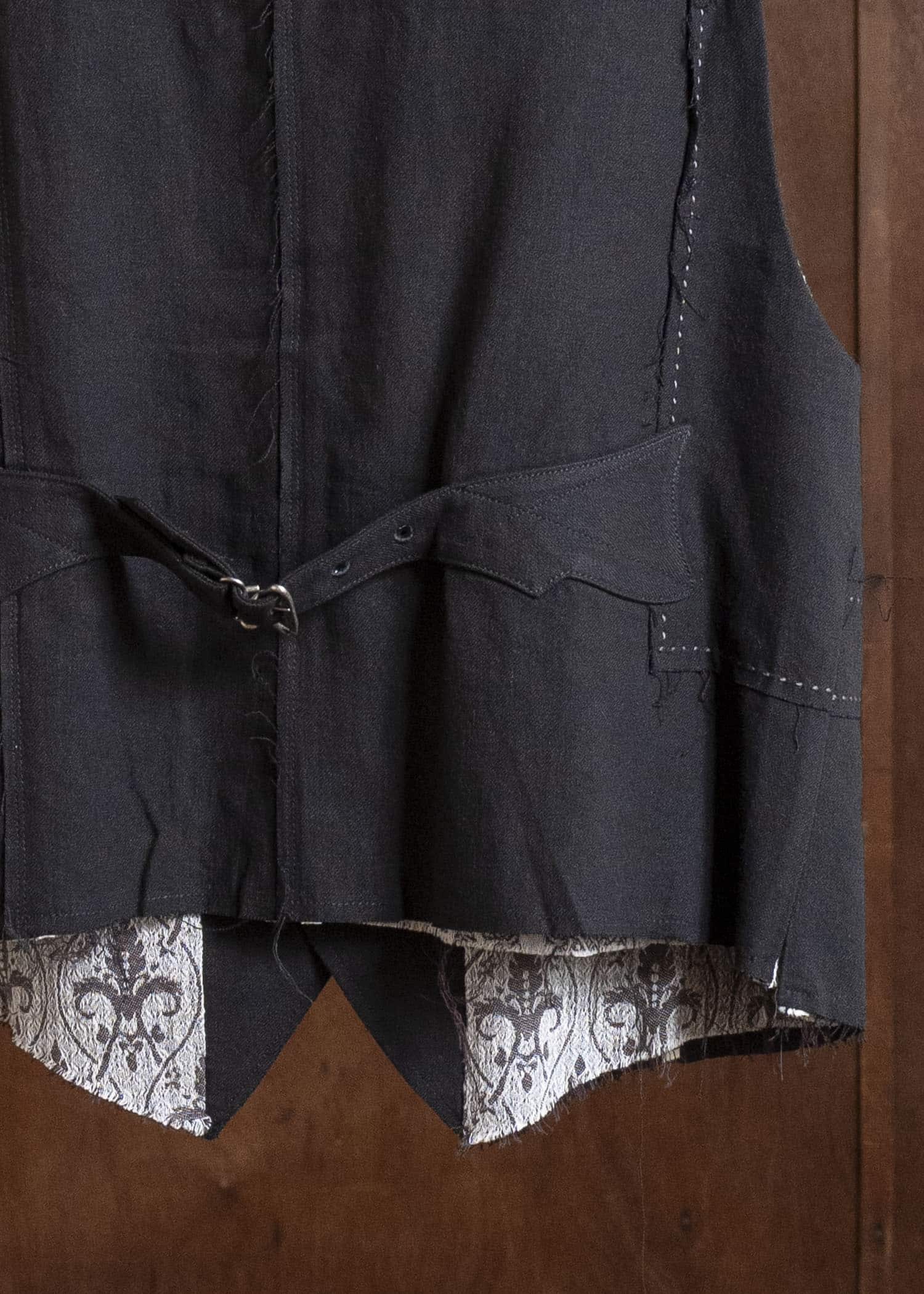 Professor.E PATCHWORK WAISTCOAT BLACK 26SS-PE-VST-01