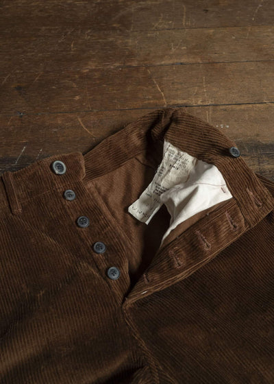 unkruid five pockets brown heavy corduroy