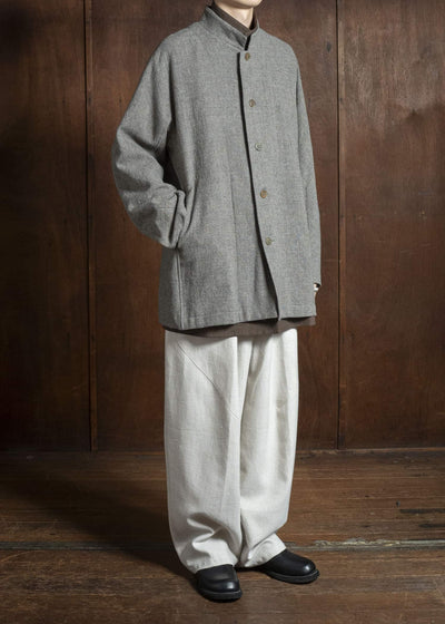 Jurgen Lehl ベビーアルパカウールジャケット JO554FJM672 #15:グレー