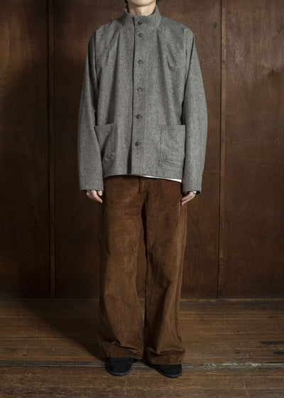 unkruid pickers shirt grey herringbone fine loden