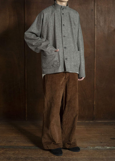 unkruid pickers shirt grey herringbone fine loden