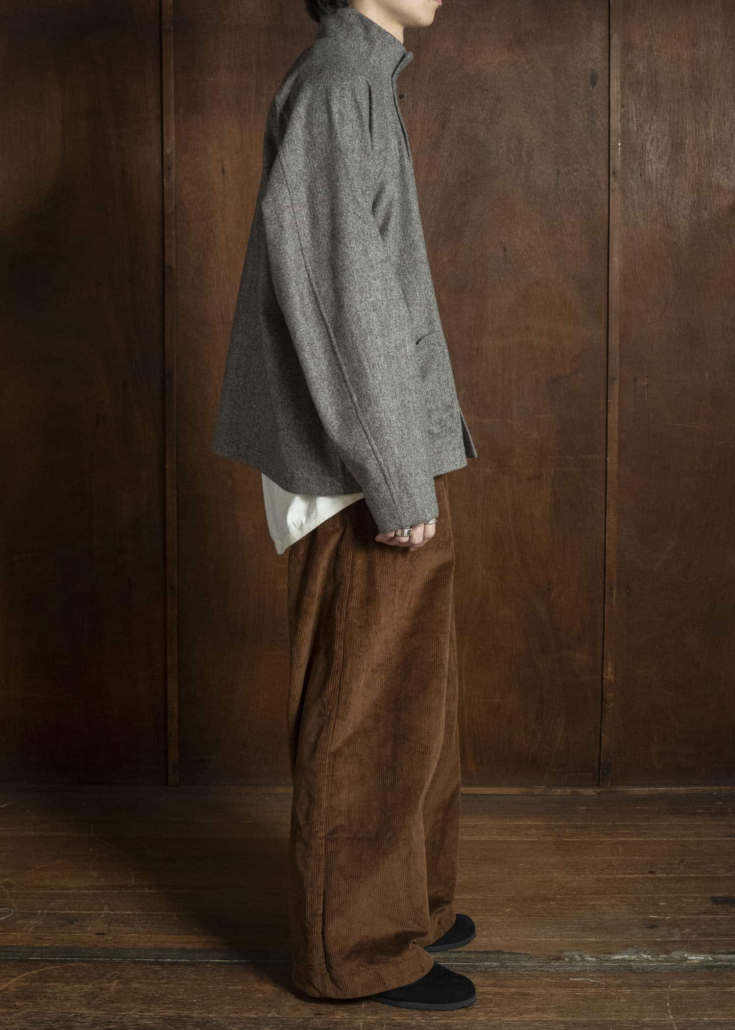 unkruid pickers shirt grey herringbone fine loden