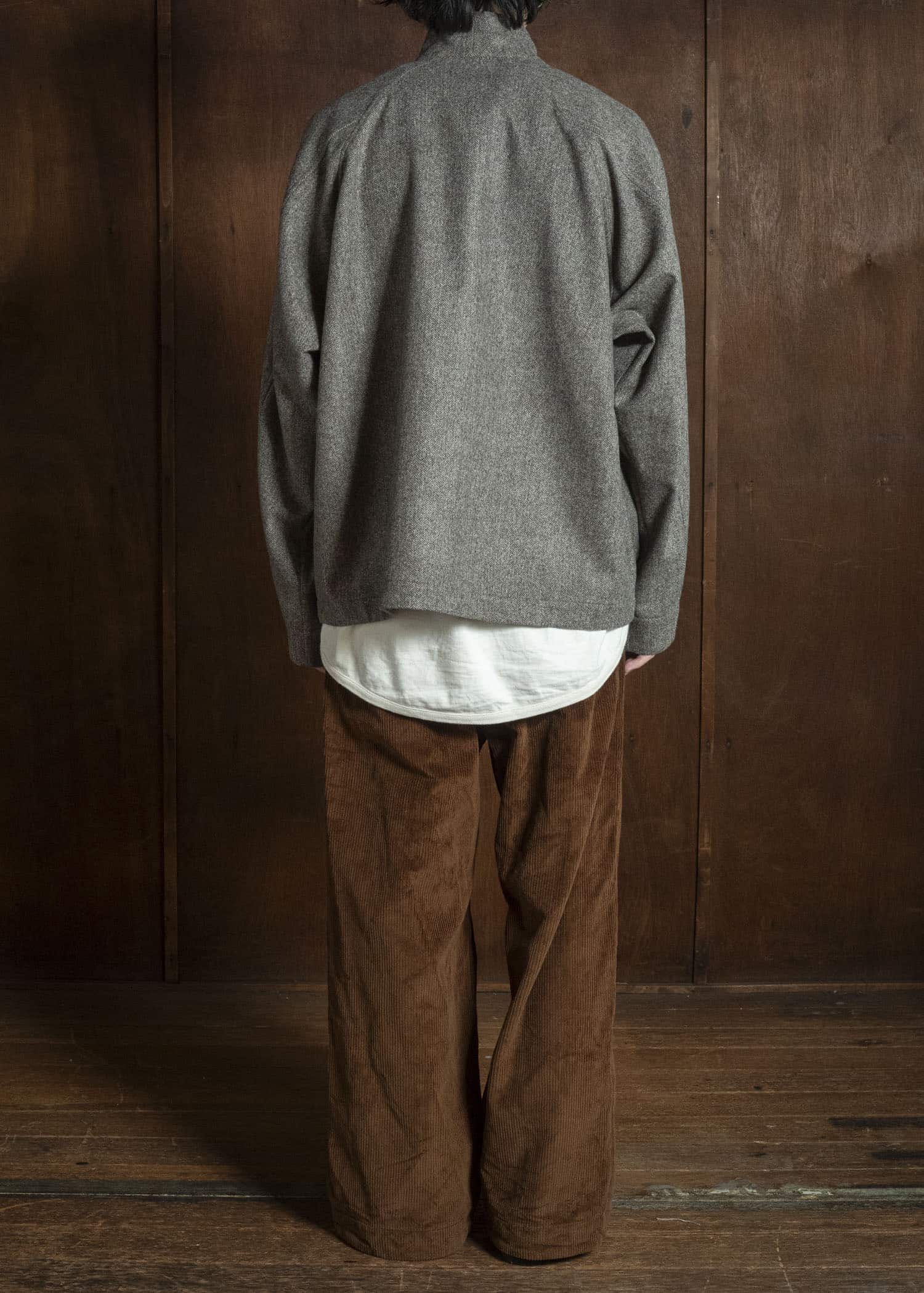 unkruid pickers shirt grey herringbone fine loden