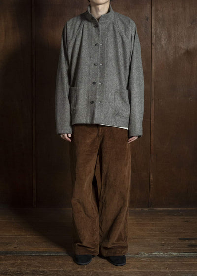 unkruid pickers shirt grey herringbone fine loden