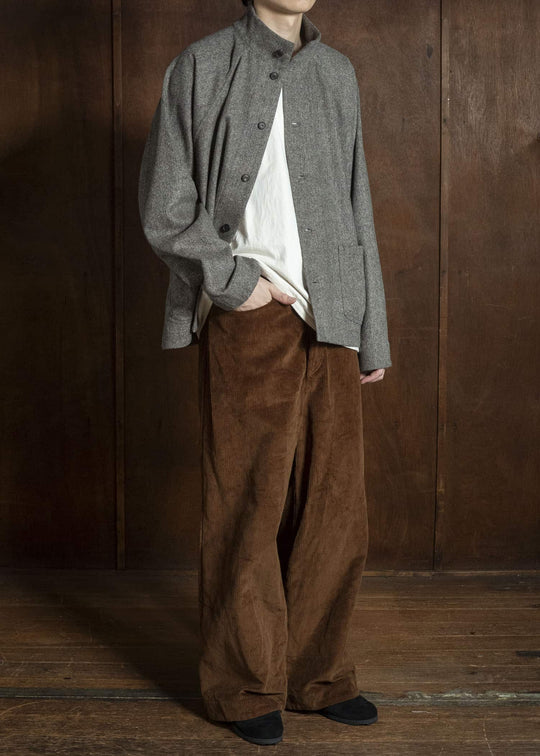 unkruid pickers shirt grey herringbone fine loden